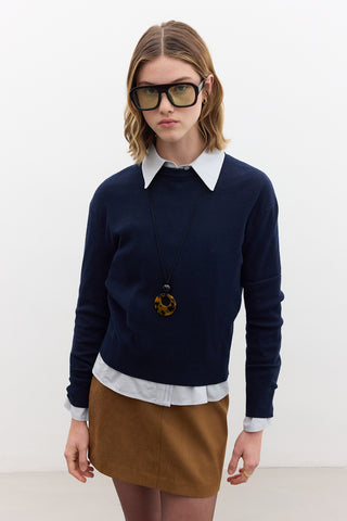 Soft Knit Sweater Navy Blue