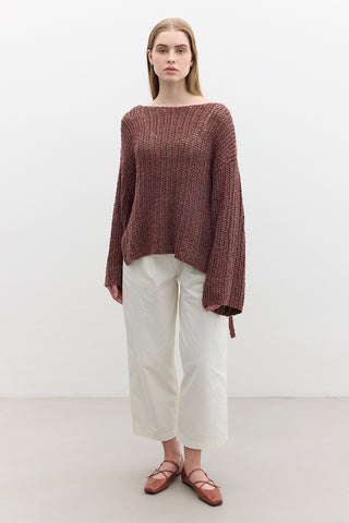 Open-Knit Sweater Dusty Rose
