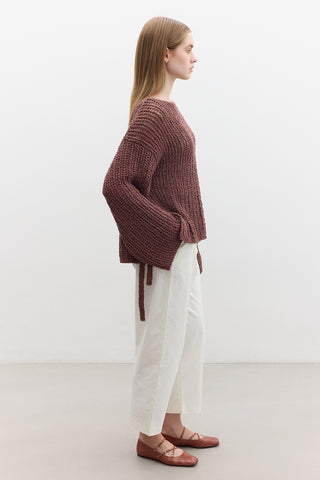 Open-Knit Sweater Dusty Rose