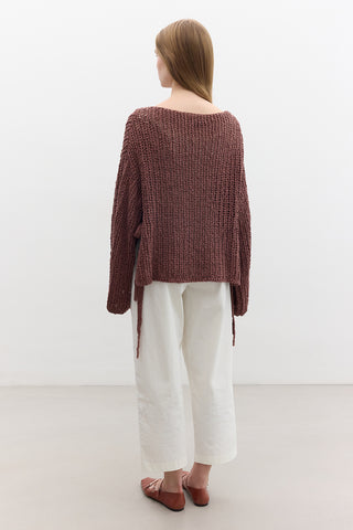 Open-Knit Sweater Dusty Rose
