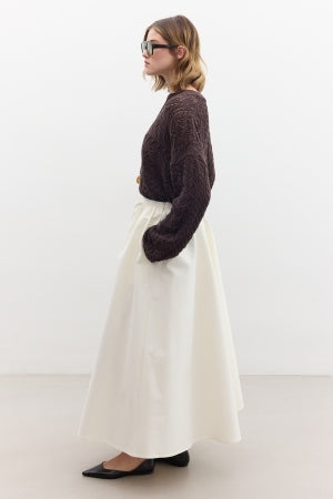 Ruffled Premium Skirt Soft Yellow