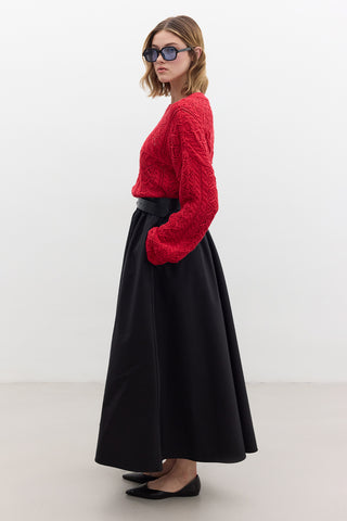 Ruffled Premium Skirt Black