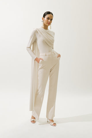 Blouse With Cape Detail Pearl