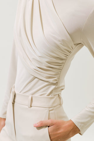 Blouse With Cape Detail Pearl