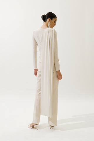Blouse With Cape Detail Pearl