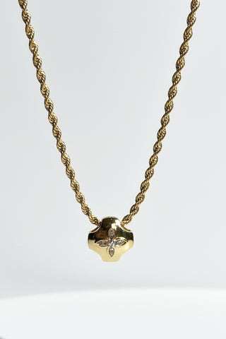 Zircon Woven Chain Necklace Standard