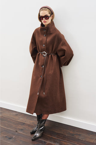 Gaia Oversized Coat Brown