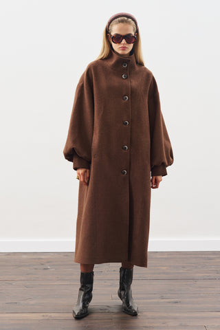 Gaia Oversized Coat Brown