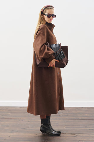 Gaia Oversized Coat Brown