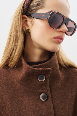 Gaia Oversized Coat Brown
