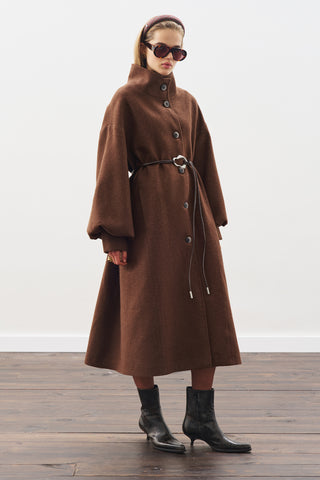 Gaia Oversized Coat Brown