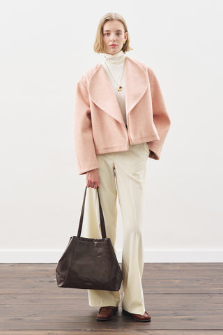 Wool Short Jacket Peach