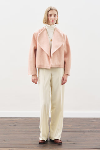 Wool Short Jacket Peach