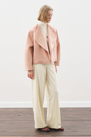 Wool Short Jacket Peach