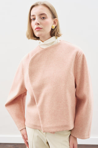 Wool Short Jacket Peach