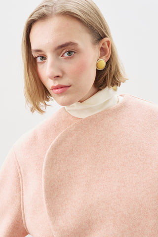 Wool Short Jacket Peach