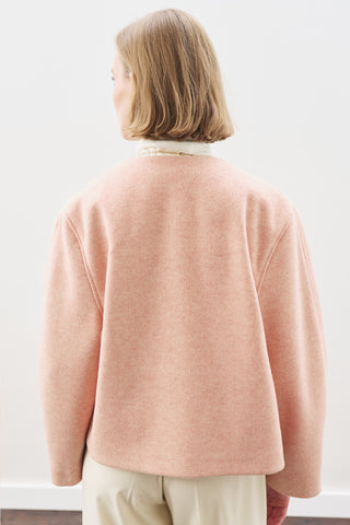 Wool Short Jacket Peach