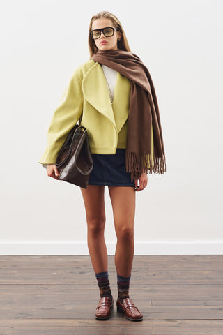 Wool Short Jacket Olıve Green
