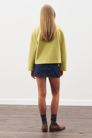 Wool Short Jacket Olıve Green