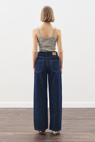Soft Wide Leg Jeans Dark Blue
