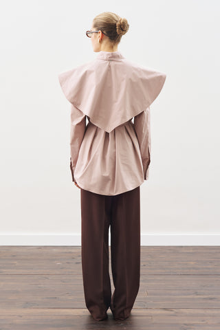 Oversized Shirt With Triangle Scarf Soft Pınk