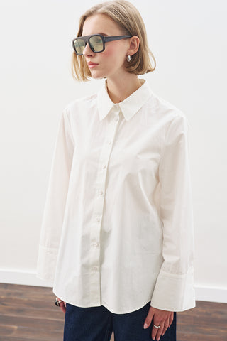 Classic Shirt With Wide Cuffs Ecru