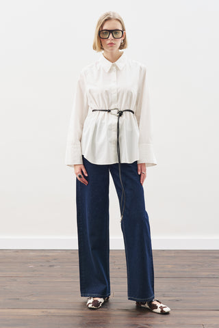 Classic Shirt With Wide Cuffs Ecru