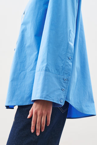 Classic Shirt With Wide Cuffs Blue