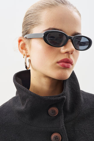 Gaia Oversized Coat Black