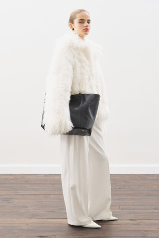 Mara Faux Fur Jacket Ecru