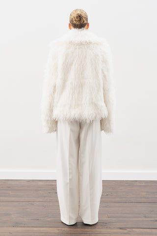 Mara Faux Fur Jacket Ecru