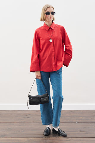 Classic Shirt With Wide Cuffs Red