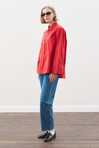 Classic Shirt With Wide Cuffs Red