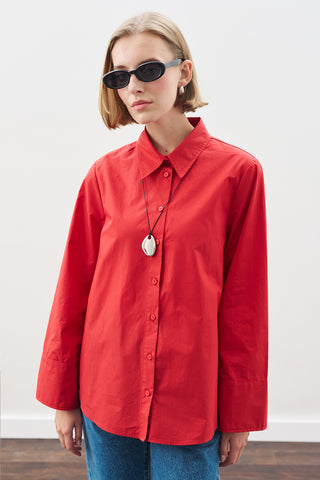 Classic Shirt With Wide Cuffs Red