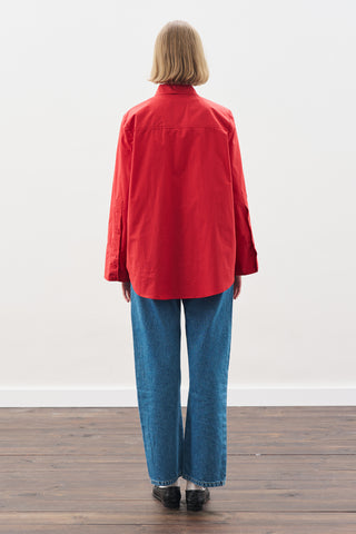 Classic Shirt With Wide Cuffs Red