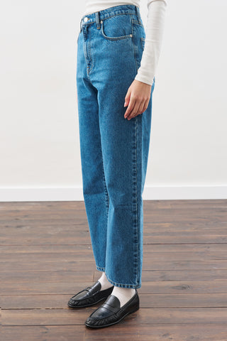 Straight Ankle Jeans Blue