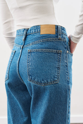 Straight Ankle Jeans Blue