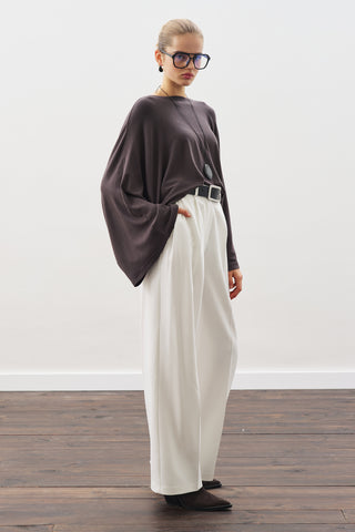 Cape-Style Blouse Anthracite
