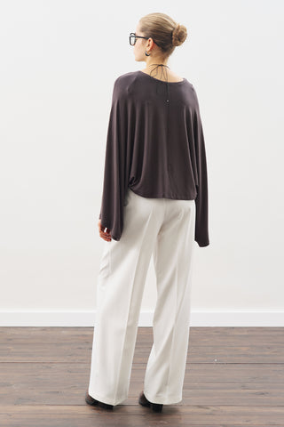 Cape-Style Blouse Anthracite
