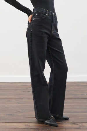 Soft Wide Leg Jeans Black