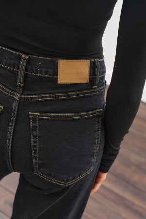 Soft Wide Leg Jeans Black