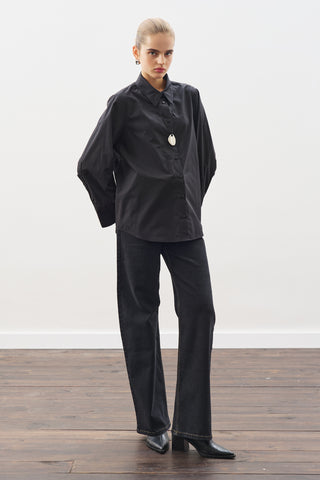 Classic Shirt With Wide Cuffs Black