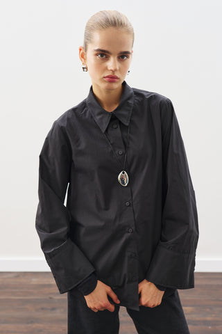 Classic Shirt With Wide Cuffs Black