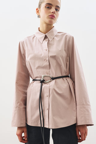 Classic Shirt With Wide Cuffs Soft Pınk