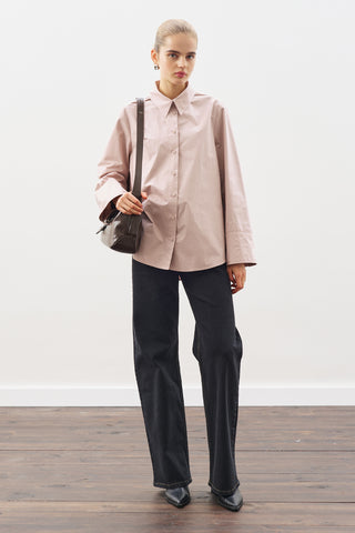 Classic Shirt With Wide Cuffs Soft Pınk