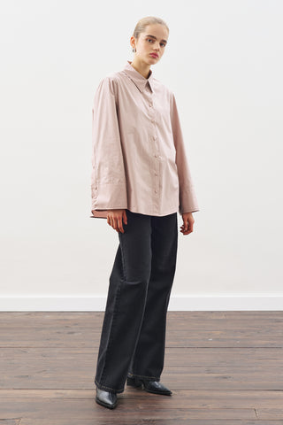 Classic Shirt With Wide Cuffs Soft Pınk