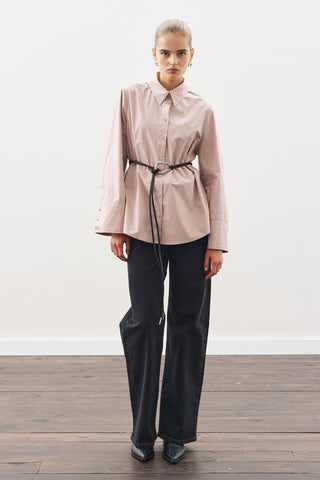 Classic Shirt With Wide Cuffs Soft Pınk