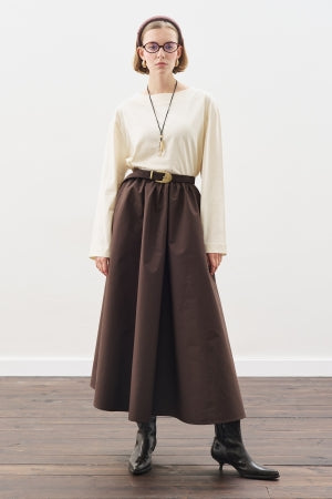 Boat Neck Long Sleeve T-Shirt Vanilla