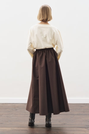 Boat Neck Long Sleeve T-Shirt Vanilla