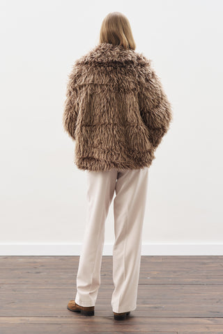 Mara Faux Fur Jacket Brown